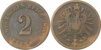  3.8 2 Pf   00276G~3.8 2 Pfennig  1876G s/ss J 002 4,00 EUR Differenzbesteuert nach §25a UstG zzgl. Versand