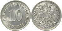d 01396E~1.1 10 Pfennig 1896E prfr/stgl !! J 013