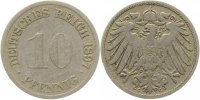 d 01397G~3.5 10 Pfennig 1897G s/ss J 013
