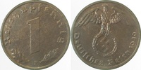 d 1 Pf 36140F~1.2b 1 Pfennig  1940F prfr.schöne Patina J 361