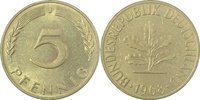  5 Pf   38268J~1.0a 5 Pfennig  1968J stgl Erstabschlag (EA)! ! J 382 18,00 EUR Differenzbesteuert nach §25a UstG zzgl. Versand