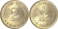  1.1 2 Pf   38150G~1.1 2 Pfennig  1950G bfr/stgl J 381 49,00 EUR Differenzbesteuert nach §25a UstG zzgl. Versand