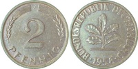  1.5 2 Pf   38158J~1.5 2 Pfennig  1958J vz/stgl J 381 10,00 EUR Differenzbesteuert nach §25a UstG zzgl. Versand