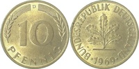    38369D~1.1 10 Pfennig  1969D bfr/stgl J 383 5,00 EUR Differenzbesteuert nach §25a UstG zzgl. Versand