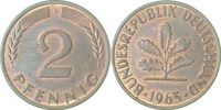  2 Pf   38165F~1.2a 2 Pfennig  1965F bfr/EA J 381 4,10 EUR Differenzbesteuert nach §25a UstG zzgl. Versand