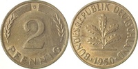 d 1.3 2 Pf 38150G~1.3 2 Pfennig  1950G bfr/f.bfr J 381