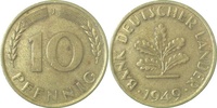     37849J~2.5 10 Pfennig  1949J ss/vz J 378 3,50 EUR Differenzbesteuert nach §25a UstG zzgl. Versand