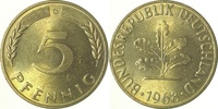 d 1.1 5 Pf 38268D~1.1 5 Pfennig  1968D bfr/stgl J 382