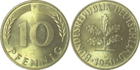 d  38350F~1.1 10 Pfennig  1950F bfr/stgl J 383