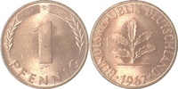 d 1.1 1 Pf 38067G~1.1 1 Pfennig  1967G bfr/stgl J 380
