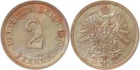 d 1.8 2 Pf 00276J~1.8 2 Pfennig 1876J vz/prfr !!! J 002