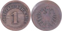 d P00176h3.5 1Pfennig 1876H D10 äusserst selten mit Mzz H !!! J 001