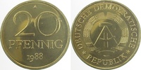     1511b88A~1.0a 20Pfennig  DDR 1988A spgl. J1511b 18,00 EUR Differenzbesteuert nach §25a UstG zzgl. Versand