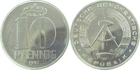     151082A~1.0a 10 Pfennig  DDR 1982A spgl. J1510 5,00 EUR Differenzbesteuert nach §25a UstG zzgl. Versand