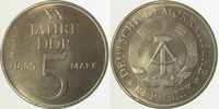     152469-~1.2 5 Mark  XX Jahre DDR 1969 f.stgl J1524 9,00 EUR Differenzbesteuert nach §25a UstG zzgl. Versand