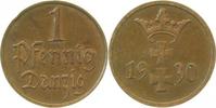  1 Pf   JD0230~2.5b 1 Pfennig  Danzig 1930 ss/vz kl. Rf, JD02 7,00 EUR Differenzbesteuert nach §25a UstG zzgl. Versand