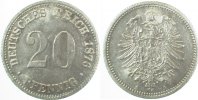d 00576A~1.5 20Pfennig 1876A vz/st Sonderpreis J 005