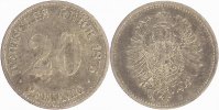 d 00576G~2.5 20Pfennig 1876G ss/vz J 005