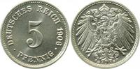  5 Pf   012n06G~1.0b 5 Pfennig  1906G stgl!! die 6 deutlich doppelt !!! ... 135,00 EUR Differenzbesteuert nach §25a UstG zzgl. Versand