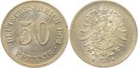 d  00776H~1.3-GG 50 Pfennig  1876H f.prfr/f.stgl extrem selten i.d. Erhaltung J 007