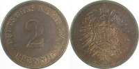 d 1.5 2 Pf 00274E~1.5 2 Pfennig 1874E vz/st J 002