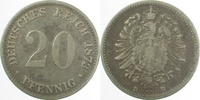 d  00573D~3.5 20Pfennig  1873D s/ss J 005