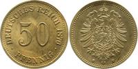 d  00776H~1.1-GG 50 Pfennig  1876H prfr/stgl extrem selten i.d. Erhaltung J 007