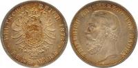 d 5 Mark 02775G~1.6-GG-PAT   Friedrich I Baden 1875G vz/prfr herrliche Patina J 027