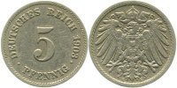 d 2.5 5 Pf 012n03E~2.5 5 Pfennig 1903E ss/vz J 012