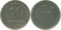 d 29817D~2.0 10 Pfennig 1917D vz schw.Prägung!! J 298