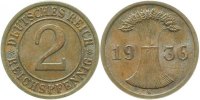 d 2.0 2 Pf 31436E~2.0 2 Pfennig 1936E vz J 314