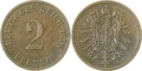 d 2 Pf 00276G~2.0-H 2 Pfennig  1876G VZ selten i.d. Erhaltung J 002