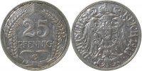 d 01811G~2.5-V 25 Pfennig 11G ss/vz Münzzeichen doppelt !! J 018