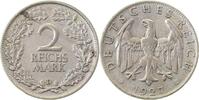 d 2 RM 32027D~3.0-GG 2 Reichsmark  1927D sehr schön, selten !!!! J 320