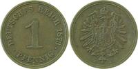  1 Pf   00173A~2.0-H 1 Pfennig  1873A vz sehr selten i.d. Erhaltung J 001 445,00 EUR Differenzbesteuert nach §25a UstG zzgl. Versand