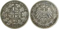     01619F~2.0b 0.5 Mark  1919F vz ungeschwärzt J 016 5,00 EUR Differenzbesteuert nach §25a UstG zzgl. Versand