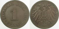 d 2.5 1 Pf 01097E~2.5 1 Pfennig 1897E ss/vz J 010