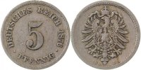 d 3.5 5 Pf 00376H~3.5 5 Pfennig 1876H s/ss J 003