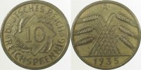 d 31735A~2.5p 10 Pfennig 1935A ss/vz/doppelte Mzz J 317