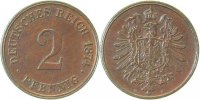 d 1.8 2 Pf 00274H~1.8 2 Pfennig 1874H vz/prfr !! J 002