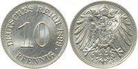 d 01399E~1.1 10 Pfennig 1899E prfr/stgl leichte Patina J 013