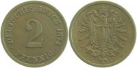 d 2.5 2 Pf 00274E~2.5 2 Pfennig 1874E ss/vz J 002