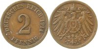 d 2 Pf 01114F~2.8b 2 Pfennig 1914F ss+ kl. Rf. 10.000 Aufl J 011