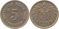 d 1.5 5 Pf 01294A~1.5 5 Pfennig 1894A f.stgl. J 012
