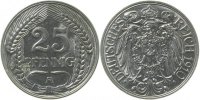 d 01810A~1.1b 25 Pfennig 1910A prfr/st leichte Korr.stelle J 018