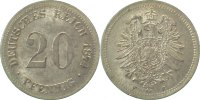 d 00574F~2.0b 20Pfennig Ag 1874F vz kl.Rf. J 005