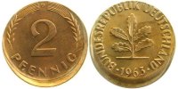  2 2 Pf   P38163G1.2 2 Pfennig  1963G D15 prfr J 381 42,00 EUR Differenzbesteuert nach §25a UstG zzgl. Versand