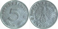 d 2.5 5 Pf 37042G~2.5 5 Pfennig 1942G ss/vz J 370