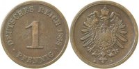 d 3.5 1 Pf 00188D~3.5 1 Pfennig 1888D s/ss überprägte Jahreszahl!!! J 001