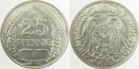 d 01810F~2.0 25 Pfennig 1910F vz J 018